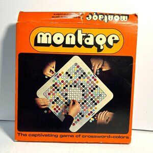 Montage Adult Board Game Crossword Colors 1973
